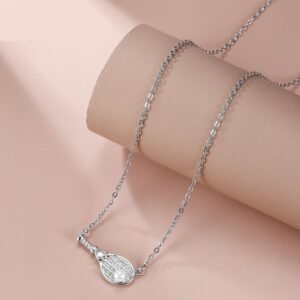 European And American Badminton Racket Necklace Women's Advanced Simple Jewelry